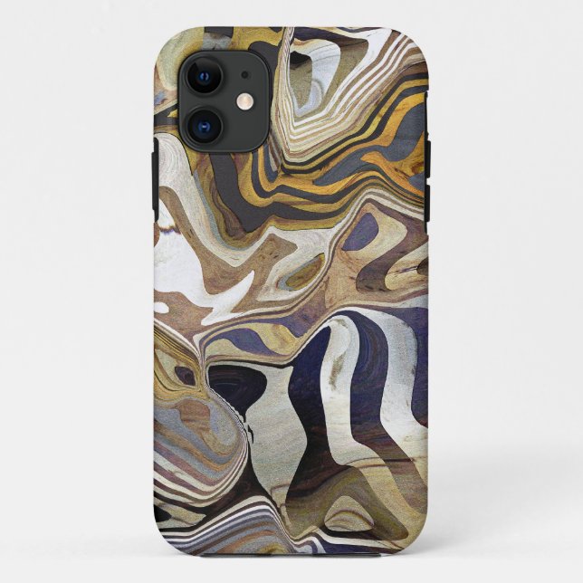 Coques Case-Mate iPhone Conception de quartz de roche d'agate (Dos)