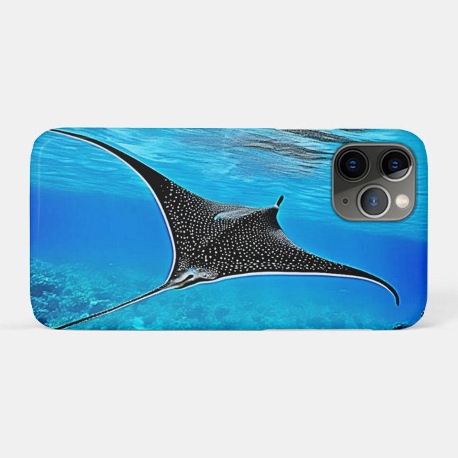 Coques Case-Mate iPhone Conception de rayons tachetés sous-marins (Dos (Horizontal))