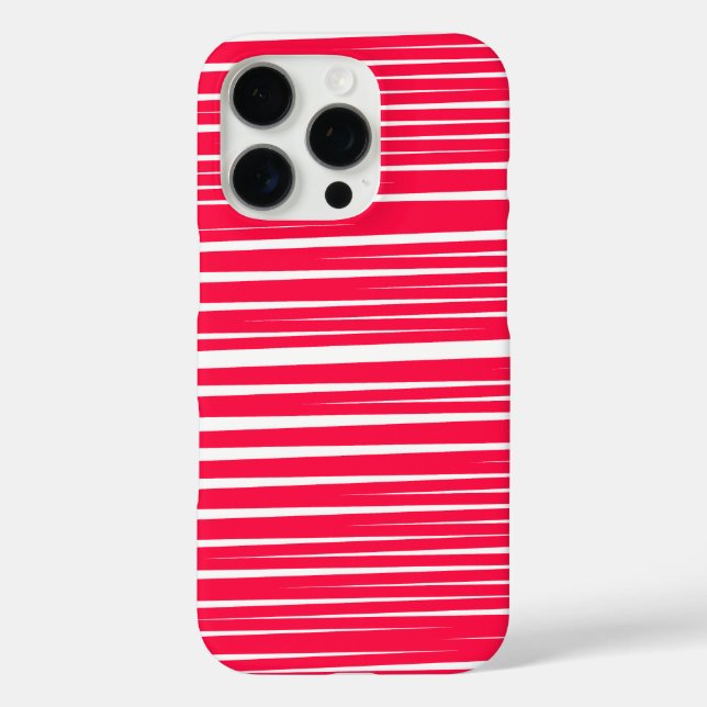 Coques Case-Mate iPhone Conception de rayures en rouge et blanc (Verso)