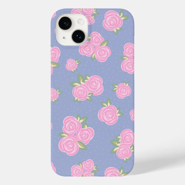 Coques Case-Mate iPhone Conception de rose antique romantique (Verso)