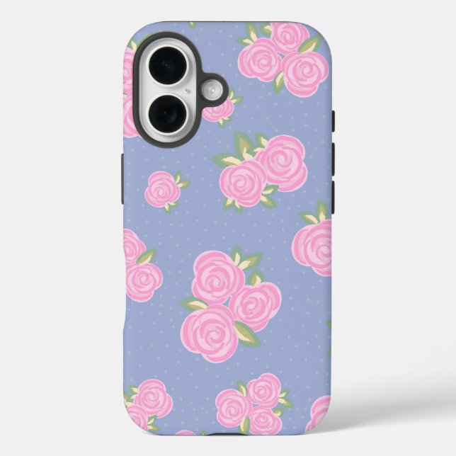 Coques Case-Mate iPhone Conception de rose antique romantique (Verso)