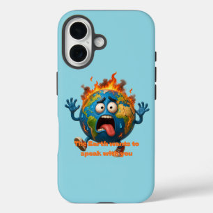Coque Pour iPhone 16 Conception de sensibilisation au changement climat