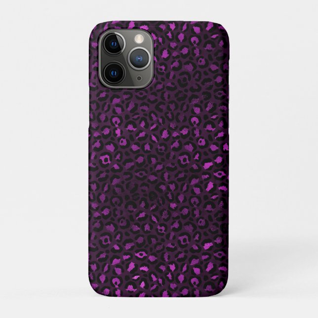 Coques Case-Mate iPhone Conception de série Leopard violet et or 5 (Dos)