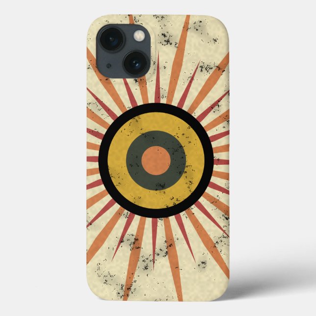 Coques Case-Mate iPhone Conception de soleil levant rétro bohème (Verso)