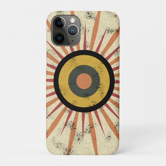 Coques Case-Mate iPhone Conception de soleil levant rétro boho (Dos)