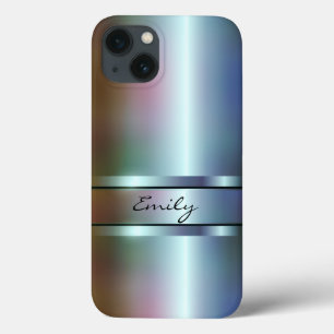 iPhone 13 Coque Conception de teinte métallique douce