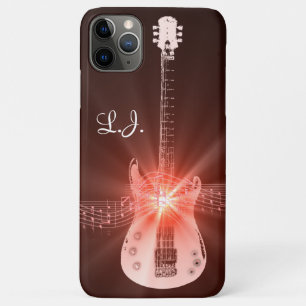 Coque Case-Mate iPhone Conception de thème de guitare en feu personnalisé