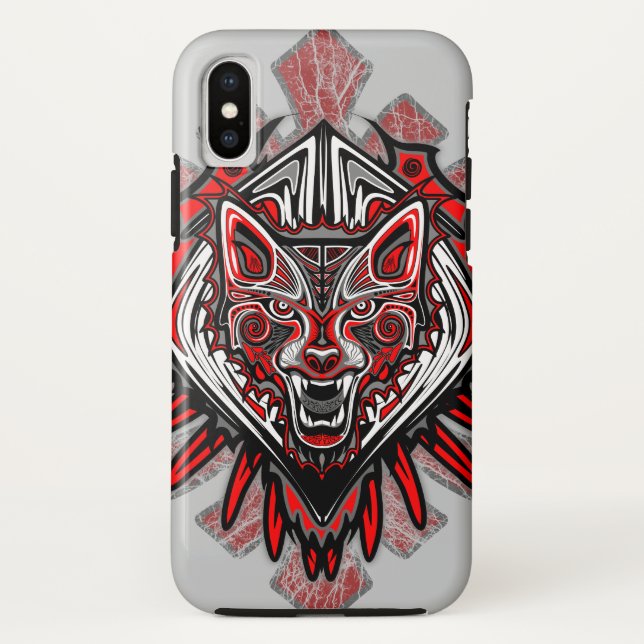 Coques Case-Mate iPhone Conception de totem tribal Haida Loup (Dos)
