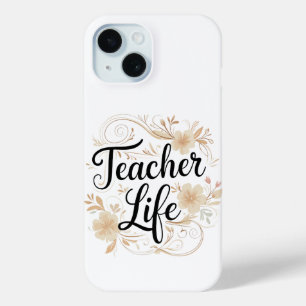 Coque Case-Mate iPhone Conception de typographie florale pour la vie d'en