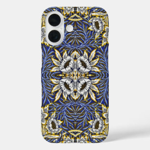 Coque Pour iPhone 16 Conception de William Morris Tulipe Saules Bleu et