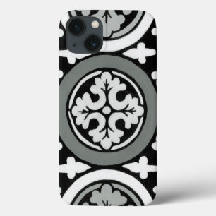 iPhone 13 Case Conception décorative de tuile de rosette de la