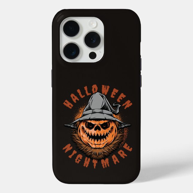 Coques Case-Mate iPhone Conception d'épouvantail de citrouille d'Halloween (Verso)