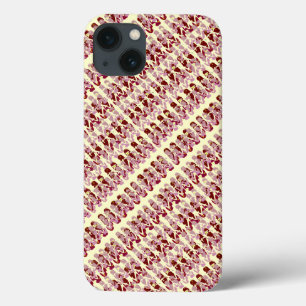 iPhone 13 Case Conception des feuillets roses et rouges