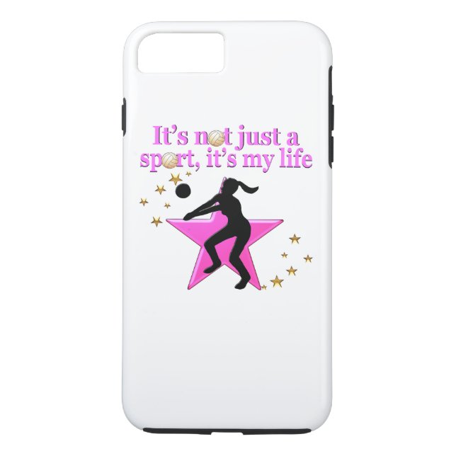 COQUES Case-Mate iPhone CONCEPTION D'ÉTOILES DE VOLLEYBALL ROSE (Dos)