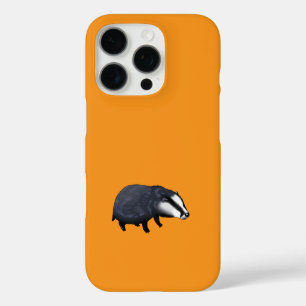 Coque iPhone 16 Pro Conception d'illustration de blaireau dessinée à l