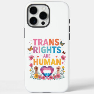 Coque iPhone 16 Pro Max Conception Droits des Trans sont des Droits Humain