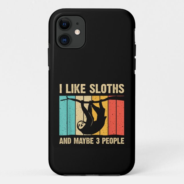 Coques Case-Mate iPhone Conception drôle de paresseux pour hommes femmes e (Dos)