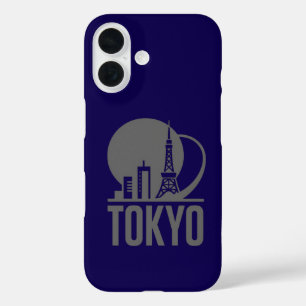 Coque Pour iPhone 16 Conception du cercle Skyline de Tokyo