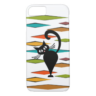Case-Mate iPhone Case Conception du chat noir du milieu du siècle