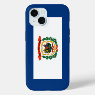 Coque Pour iPhone 15 Conception du drapeau de l'État de Virginie-Occide