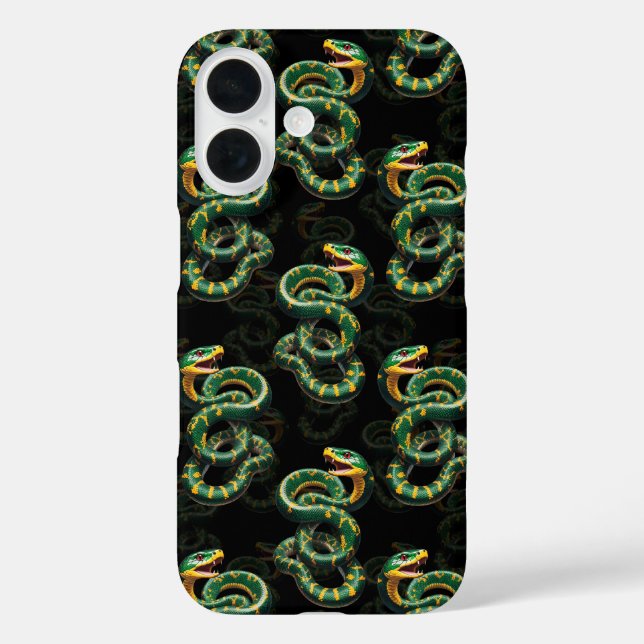 Coques Case-Mate iPhone Conception du Motif de serpent Arrière - plan noir (Verso)