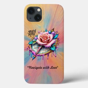 Case-Mate iPhone Case "Conception Élégante de Rose des Vents"