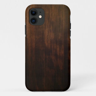 Coque iPhone 11 Conception en bois foncée antique