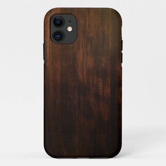 Coques Case-Mate iPhone Conception en bois foncée antique (Dos)