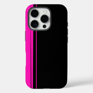 Coque iPhone 16 Pro Conception en rose et noir