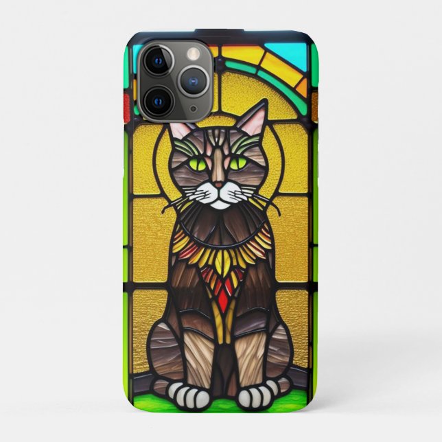 Coques Case-Mate iPhone Conception en verre tendu avec chat (Dos)
