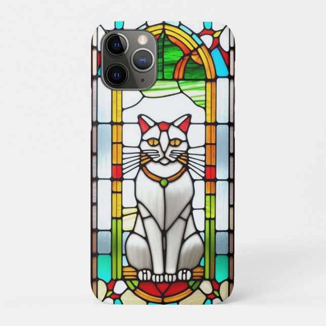 Coques Case-Mate iPhone Conception en verre tendu avec chat (Dos)