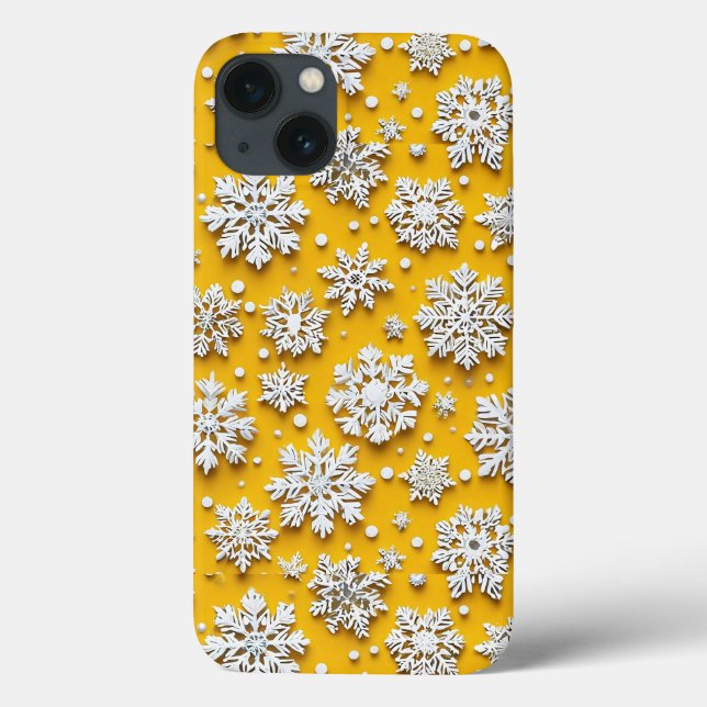 Coques Case-Mate iPhone Conception esthétique hivernale de flocon de neige (Verso)
