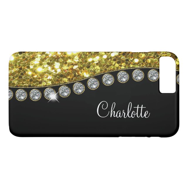 Coques Case-Mate iPhone Conception fascinante chique de Bling (Dos (Horizontal))