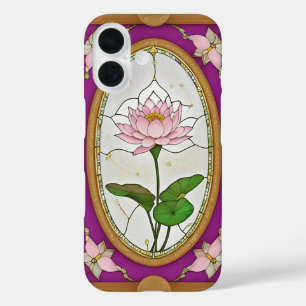 Coque Pour iPhone 16 Conception florale de verre coloré