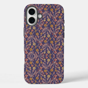 Coque Pour iPhone 16 Plus Conception florale fantaisiste avec des vignes sur