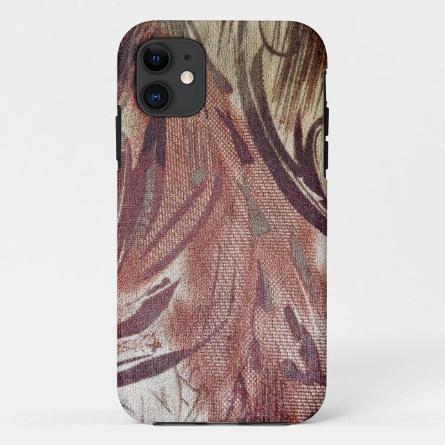 Coques Case-Mate iPhone Conception florale marron abstraite 2 (Dos)