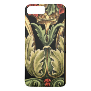 Coque iPhone 7 Plus Conception florale ornementale avec les frontières