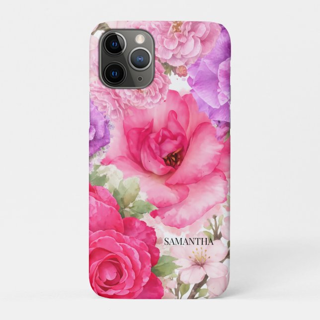 Coques Case-Mate iPhone Conception Florale Personnalisée (Dos)