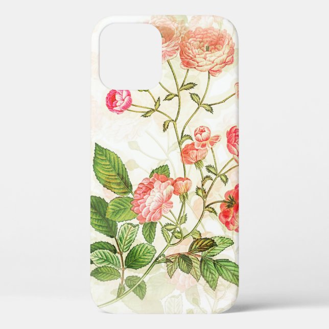 Coques Case-Mate iPhone Conception florale rose victorienne Vintage| (Verso)