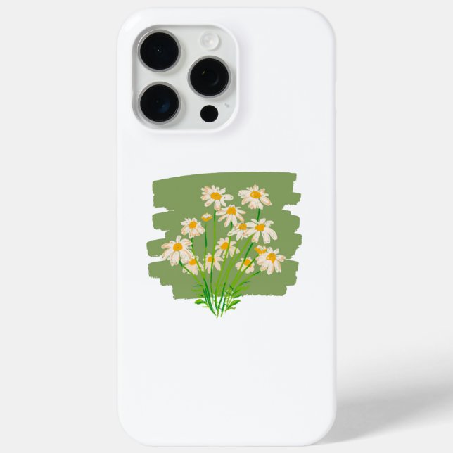 Coques Case-Mate iPhone Conception florale rustique sur fond vert (Verso)
