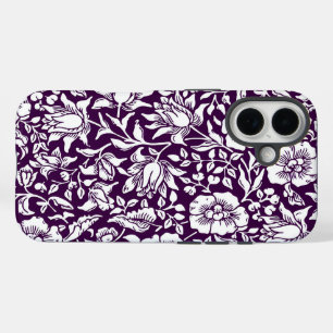 Coque Pour iPhone 16 Conception florale vintage de mauve de William Mor