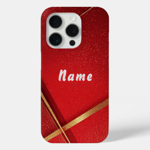 Coque Case-Mate iPhone Conception Géométrique Abstraite Rouge et Or