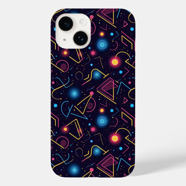 Coques Case-Mate iPhone conception géométrique de néon Abstrait (Verso)