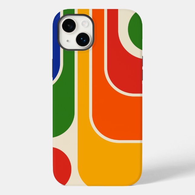 Coques Case-Mate iPhone Conception géométrique du style rétro de la mi-ann (Verso)