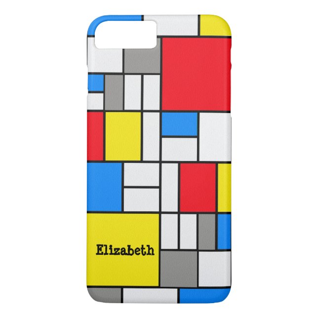 Coques Case-Mate iPhone Conception géométrique inspirée par Mondrian Art A (Dos)