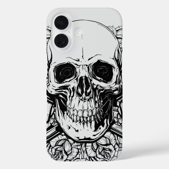Coques Case-Mate iPhone Conception gothique noir et gris pour l'art sombre (Verso)