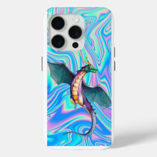 Coque Case-Mate iPhone Conception holographique de dragon néon