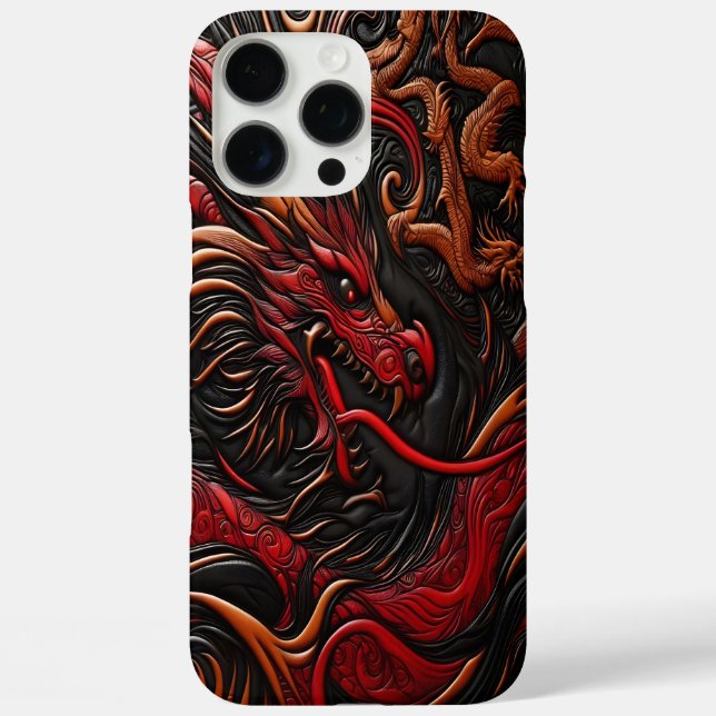 Coques Case-Mate iPhone Conception majestueuse de dragon rouge (Verso)
