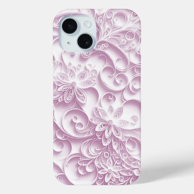 Coques Case-Mate iPhone Conception marguerite en papier rose (Verso)