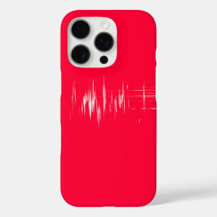 Coque iPhone 16 Pro Conception minimaliste sur rouge